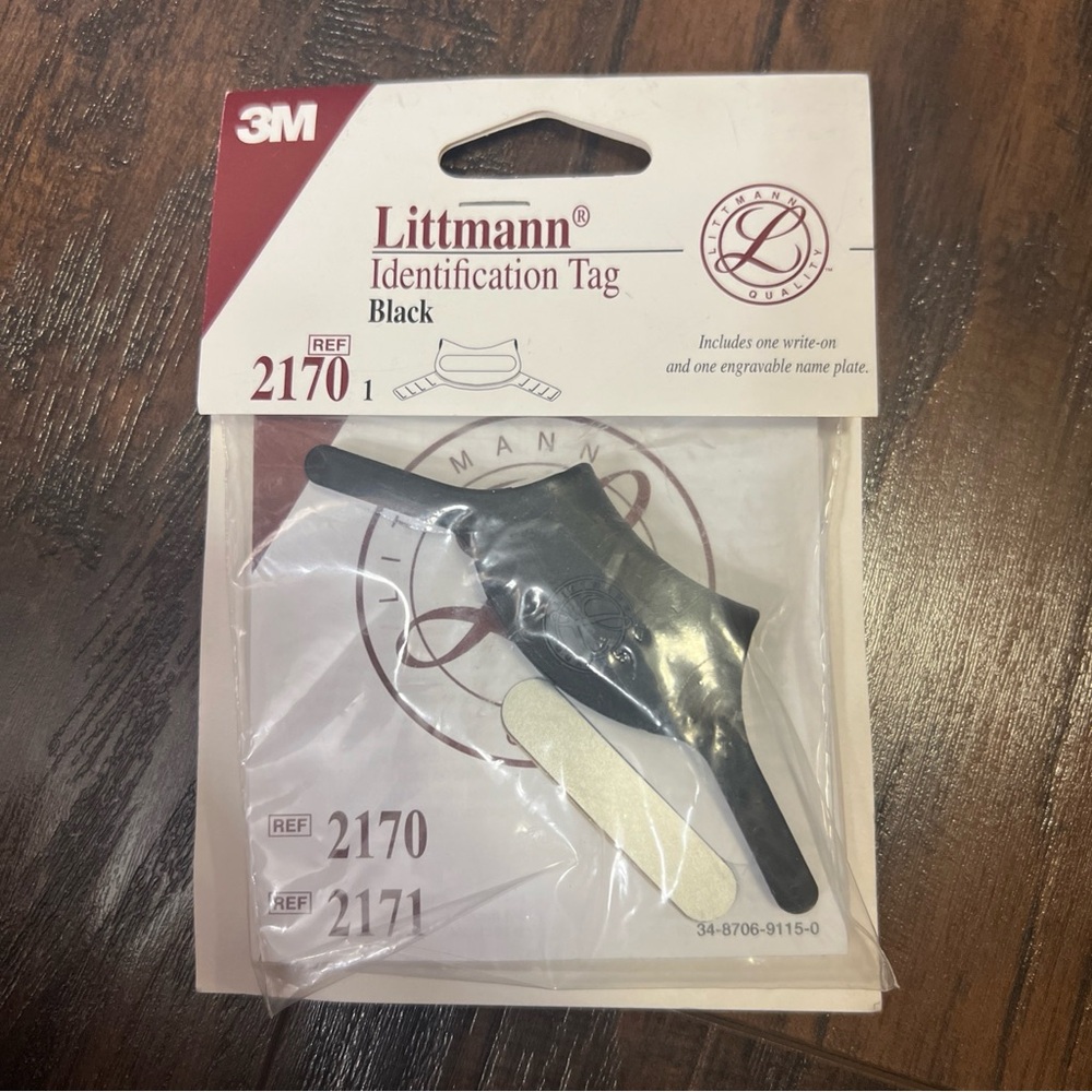New Stethoscope Identification Tag #2170 2171 – Black